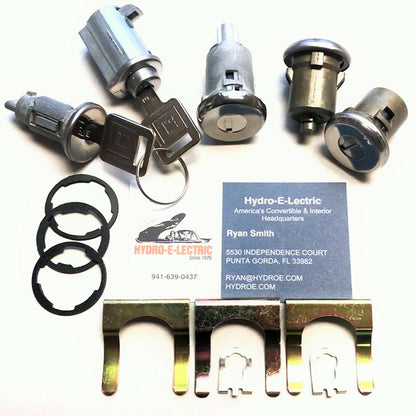 Ignition, Door, Rear Barn Door, and Glove Compartment Lock Set with GM Keys – Fits 1967–1972 Chevrolet Suburban