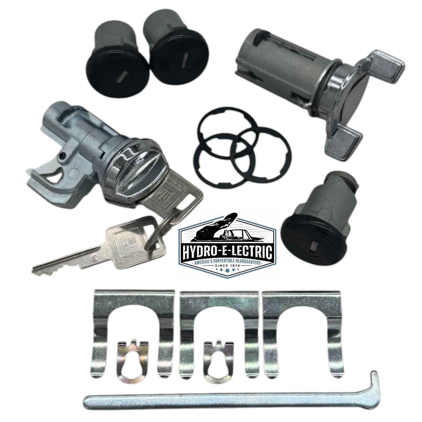 Complete Lock Set One-Key System with GM Keys – Fits 1969–1977 Chevrolet Chevy II and Nova