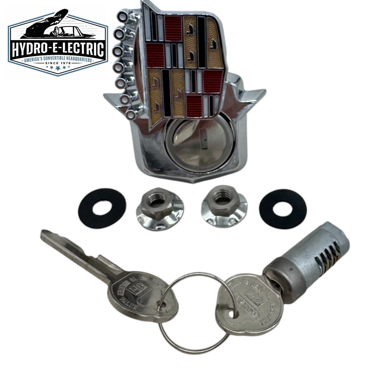 Recessed Trunk Lock, Bezel & Glove Compartment Lock Set – Fits 1964–1968 Cadillac Models