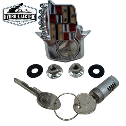 Recessed Trunk Lock, Bezel & Glove Compartment Lock Set – Fits 1964–1968 Cadillac Models