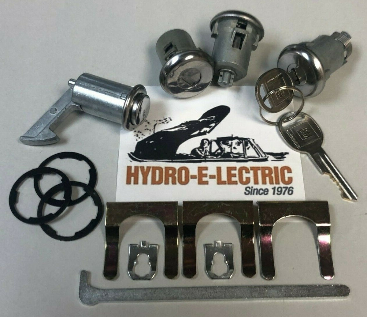 Door & Trunk Lock Set with Keyless Center Console Latch – Fits 1970–1972 Chevrolet Models