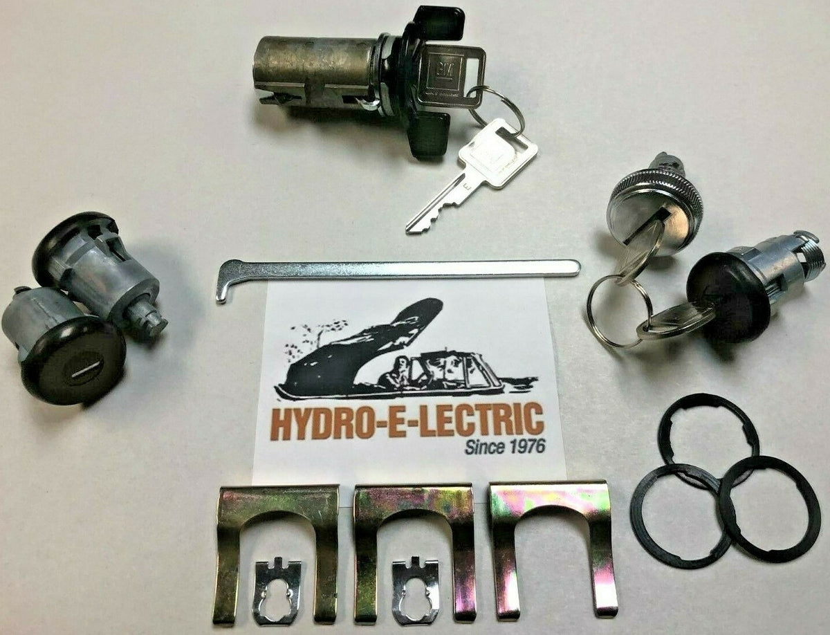 Complete OE-Style Lock Set with GM Keys, Black Finish – Fits 1979–1989 GM G-Body Vehicles