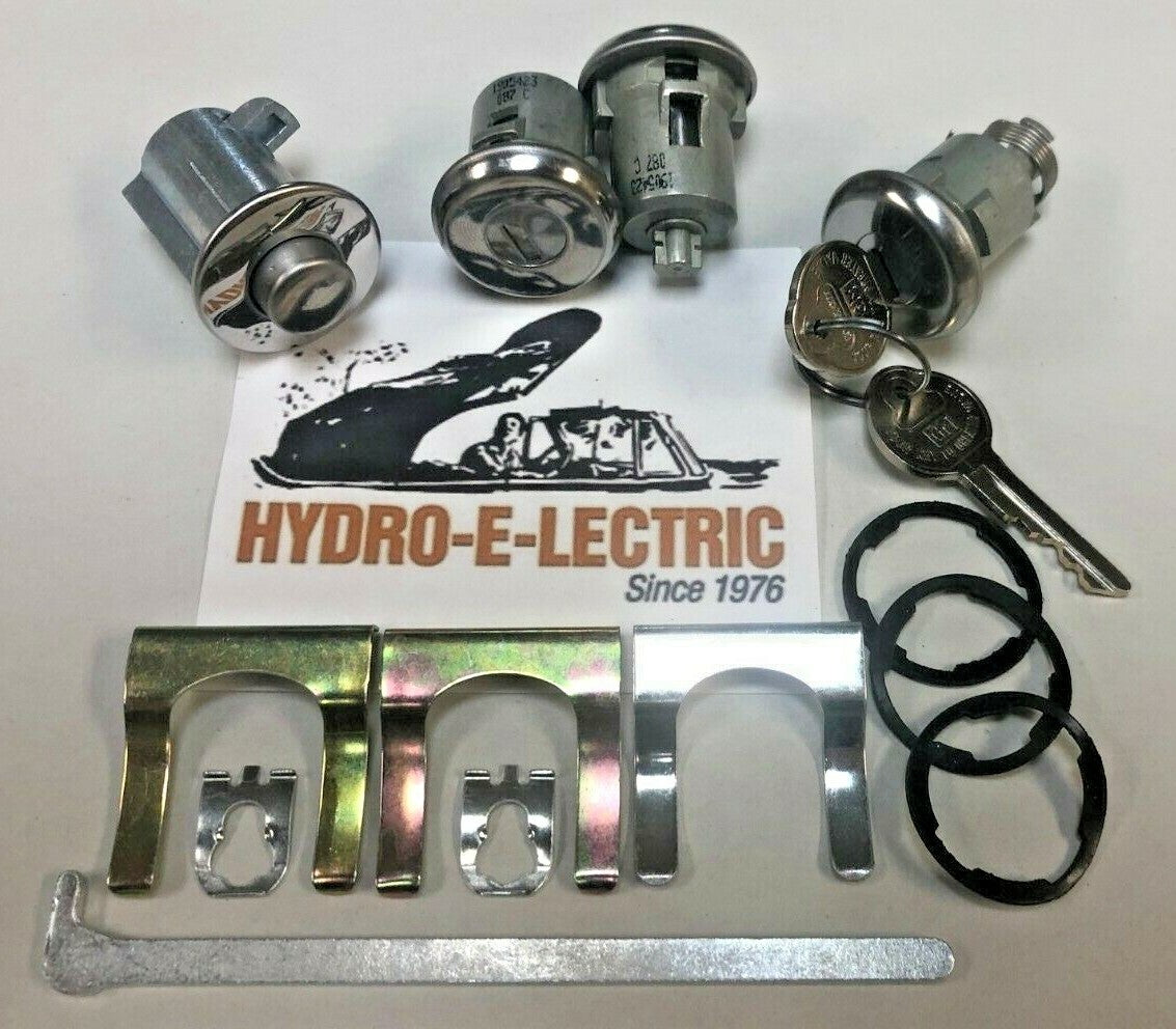 NEW 1962 Buick Special & Skylark- Door & Trunk Lock set + Keyless Glove Box Lock
