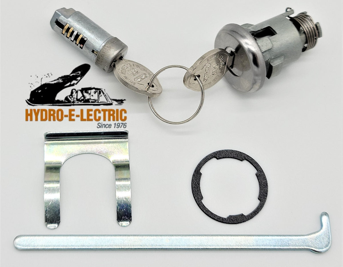 Glove Compartment and Trunk Lock Set with GM Pear Keys – Fits 1955–1968 GM Models