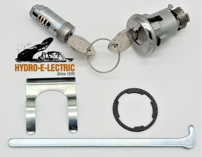 Glove Compartment and Trunk Lock Set with GM Pear Keys – Fits 1955–1968 GM Models