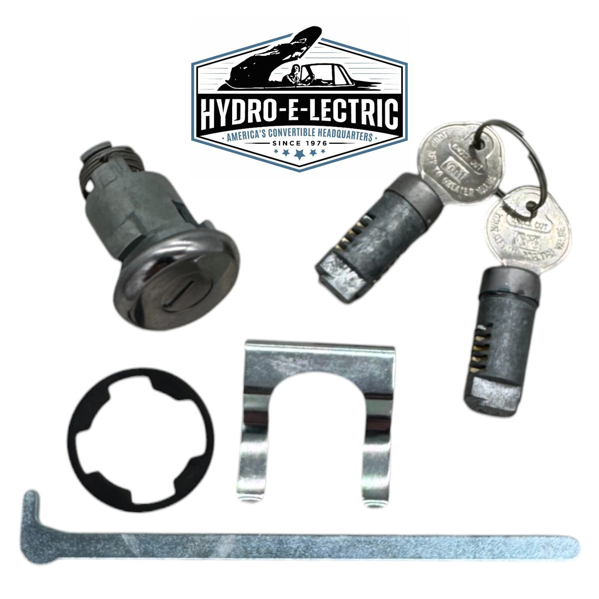 Glove Compartment, Console, and Trunk Lock Set with GM Pear-Head Keys – Fits 1964–1968 Oldsmobile Cutlass, 442, and F85