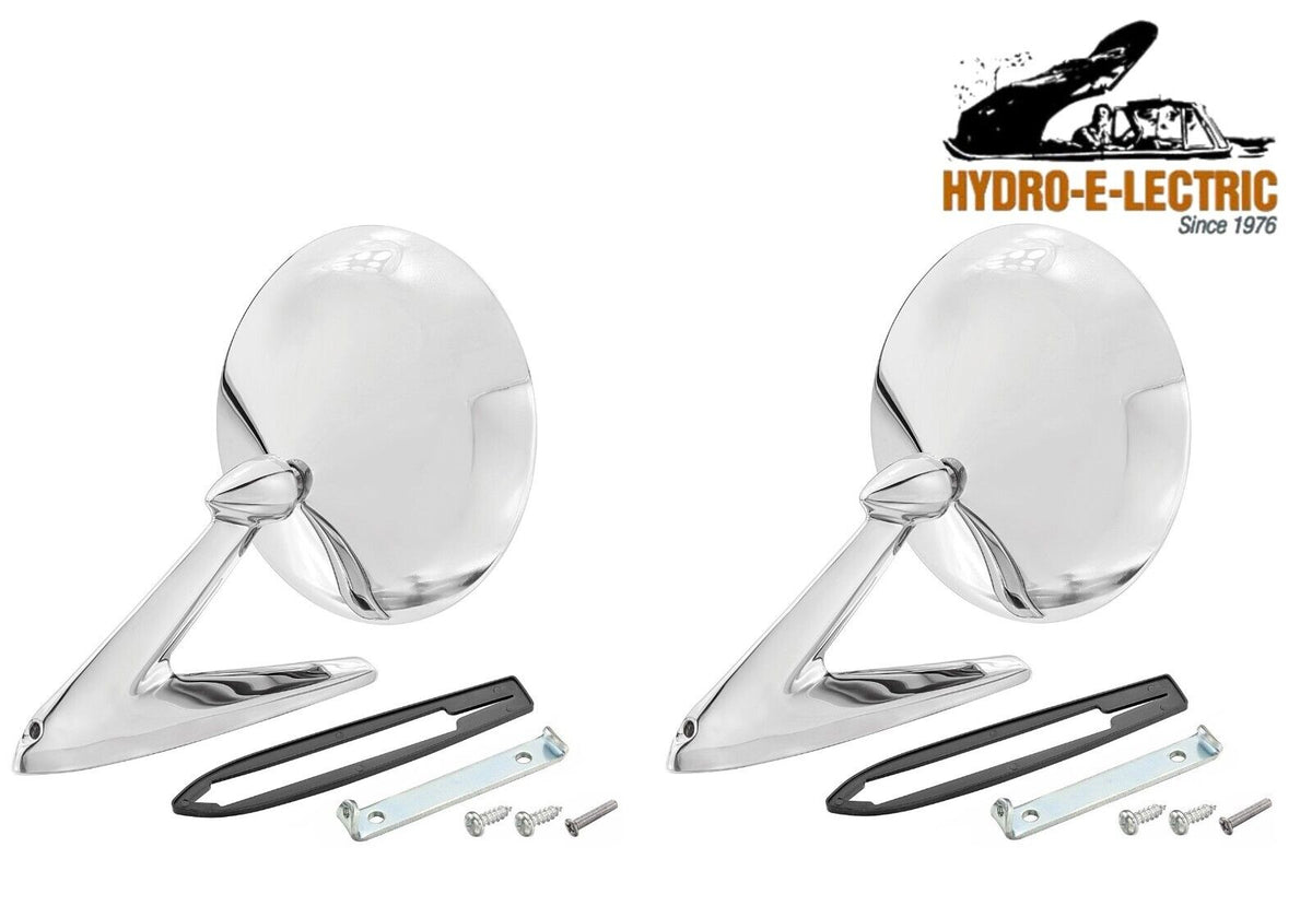 Chrome Exterior Side View Mirror - Pair, 1964-1966 Pontiac Passenger Cars