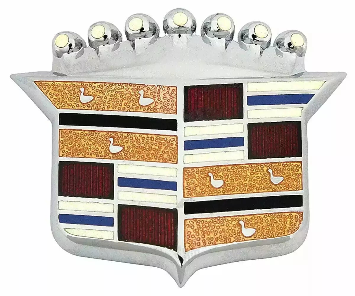 Hood Crest Emblem, 1965-1966 Cadillac DeVille & Eldorado