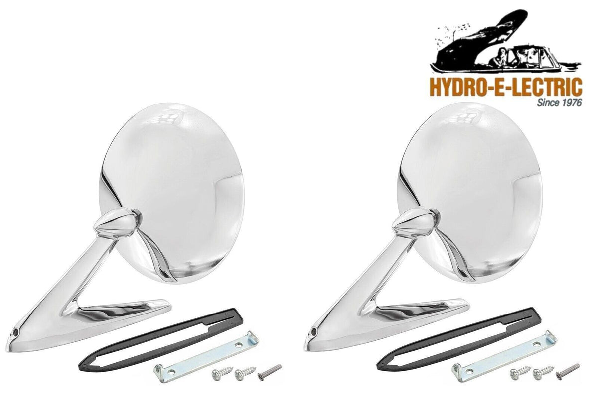 Chrome Exterior Side View Mirror - Pair, 1967-1968 Pontiac Passenger Cars