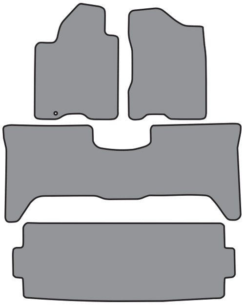 2005-2014 Nissan Armada 2pc Frts & 2pc Rr Runners Floor Mat 4pc Cutpile (P606, P606R)