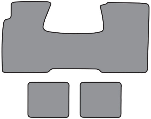 1955-1957 Chevrolet Sedan Delivery 1pc Frt & 2pc Rrs Floor Mat Loop (P616F, FM2R)