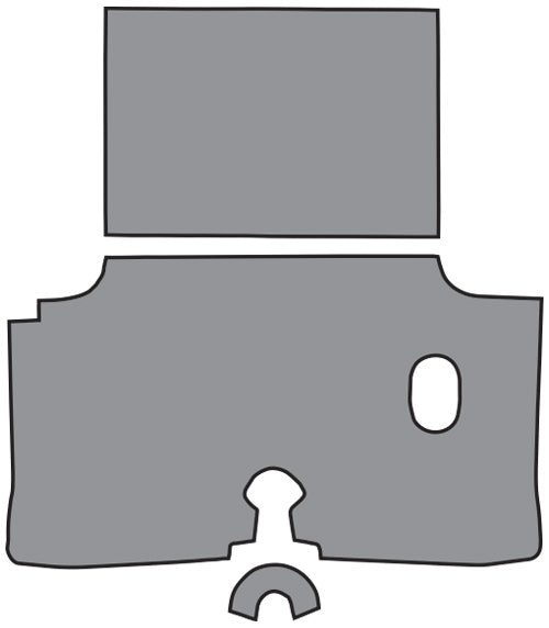 1960 Chevrolet Impala Trunk Mat in Carpet with Pad Tuxedo