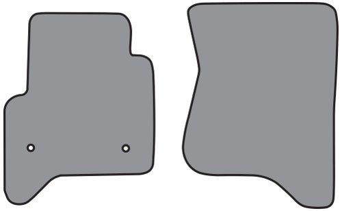 2015-2018 GMC Sierra 2500 HD Double Cab Floor Mat Frt Row 2pc Cutpile (FM368)