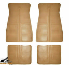 Floor Mats, Tan Rubber, Set of 4 - Fits many 1973-1988 GM cars