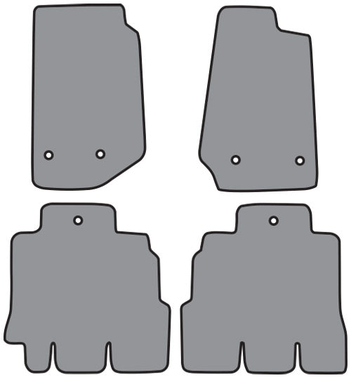 2011-2013 Jeep Wrangler Unlimited Floor Mat 4pc Cutpile (P639, P639R)
