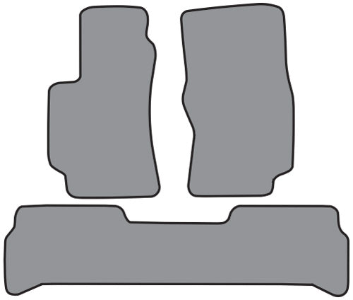 1988-1990 Toyota Land Cruiser 2pc Frts & 1pc Rr Floor Mat Nylon (FM378, FM378R)