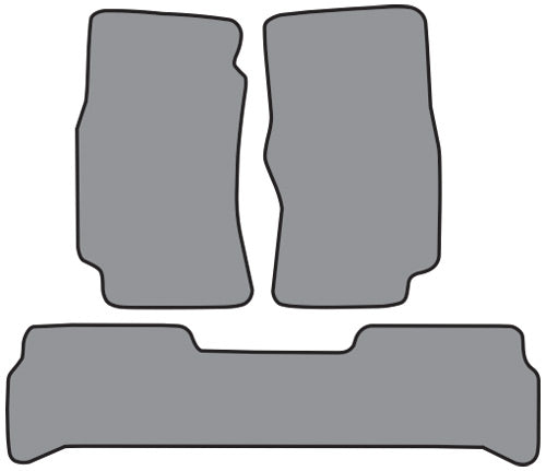 1981-1987 Toyota Land Cruiser 2pc Frts & 1pc Rr Floor Mat Nylon (FM379, FM378R)