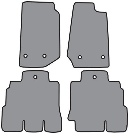 2014-2018 Jeep Wrangler Unlimited Floor Mat 4pc Cutpile (FM382, FM382R)