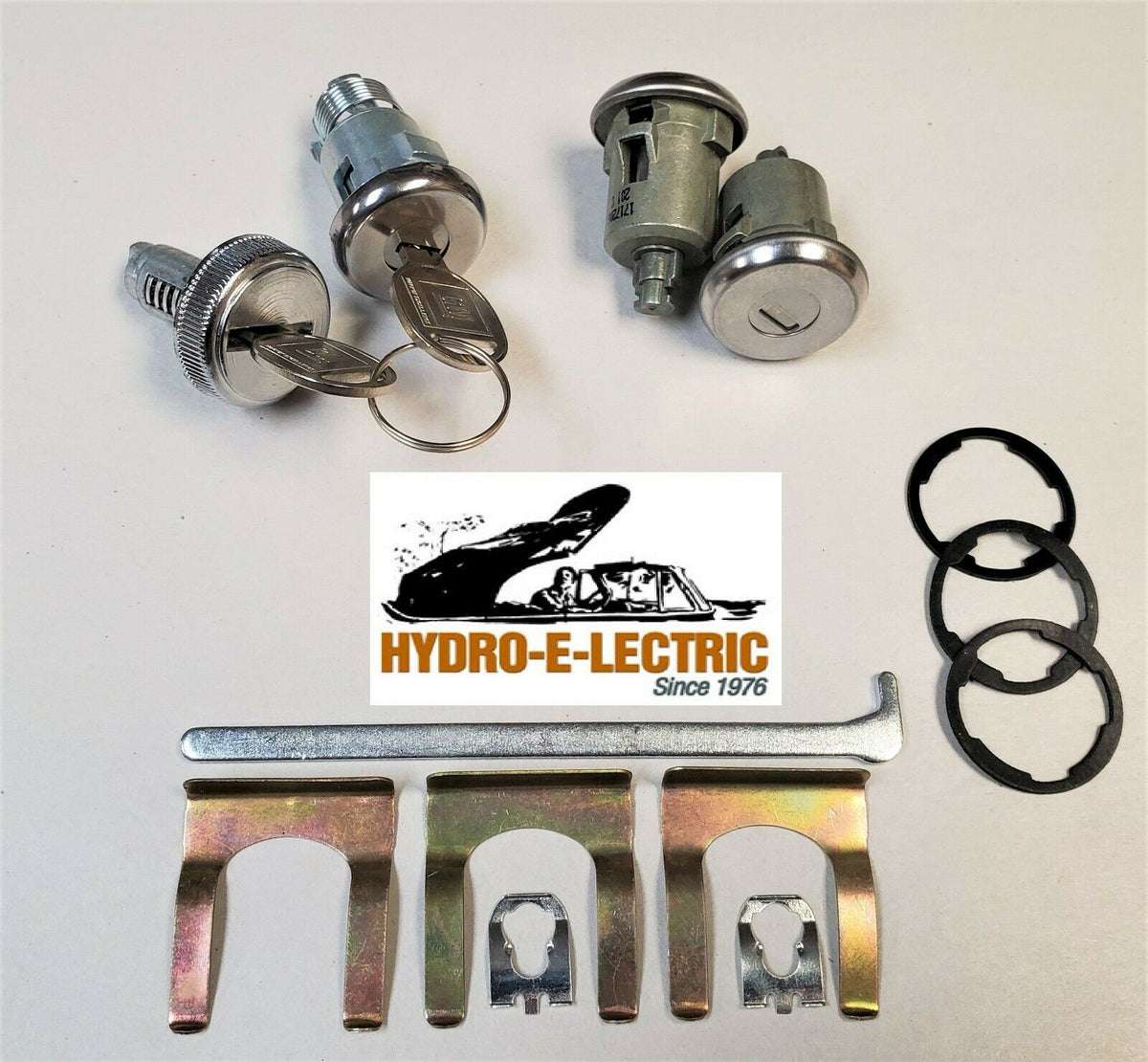 NEW 1985-1987 Cutlass Door, Trunk & Glove Box Lock Set-GM keys Stainless Finish PY410G