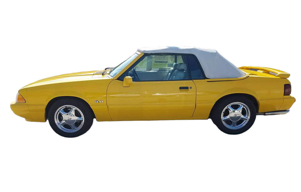 Vinyl Convertible Top, Plastic Window, Pads 1983-1990 Ford Mustang