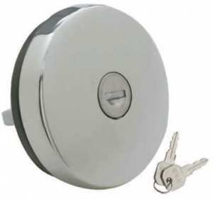 Universal Chrome Vented Locking Gas Cap, Passenger Car