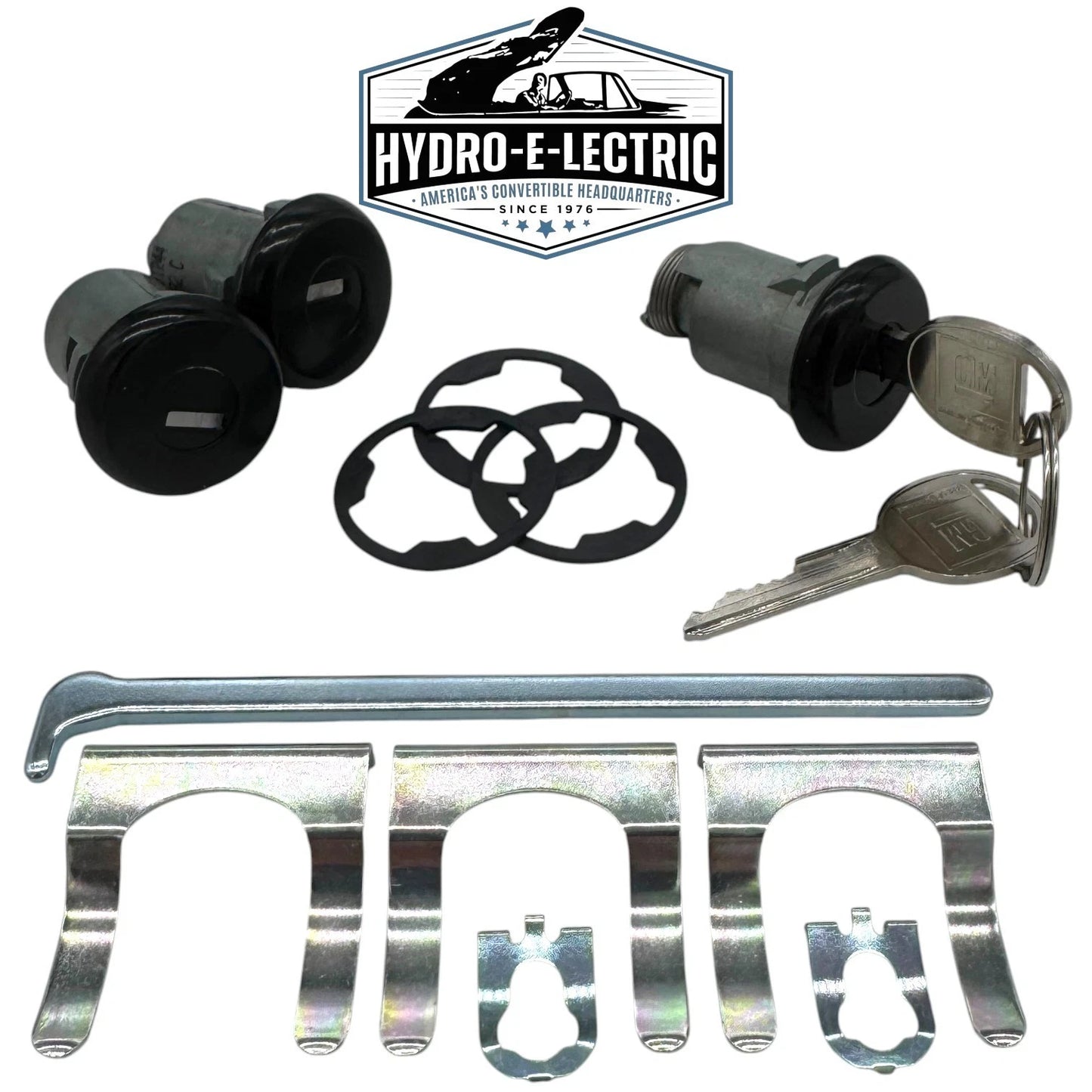 Black Door & Trunk Lock Set – Fits 1965–1996 Buick, Cadillac, Chevrolet, Oldsmobile and Pontiac Models