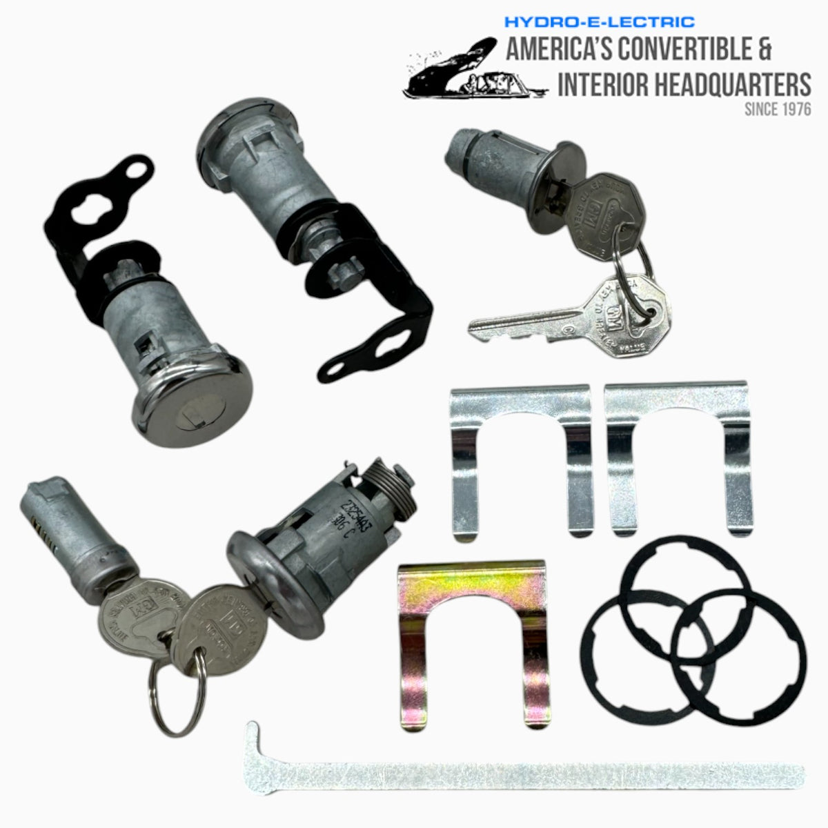 Complete OE Style Lock Set with Cadillac/GM keys, 1963-1964 Cadillac