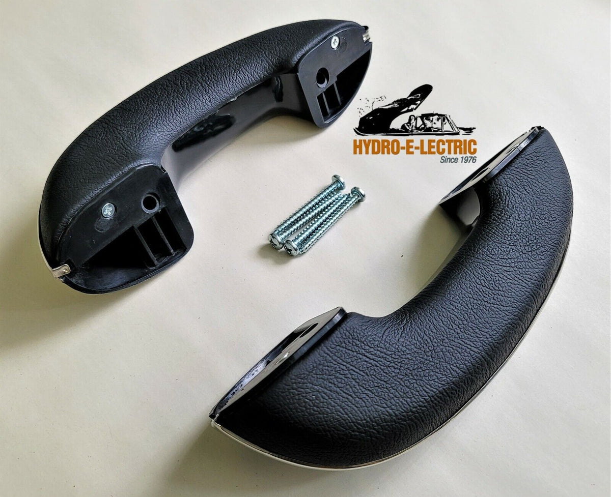 1955 Chevy Rests Black Vinyl Upholstered Arm Rests, Pair. Fits 1955-1956 Chevrolet One ...
