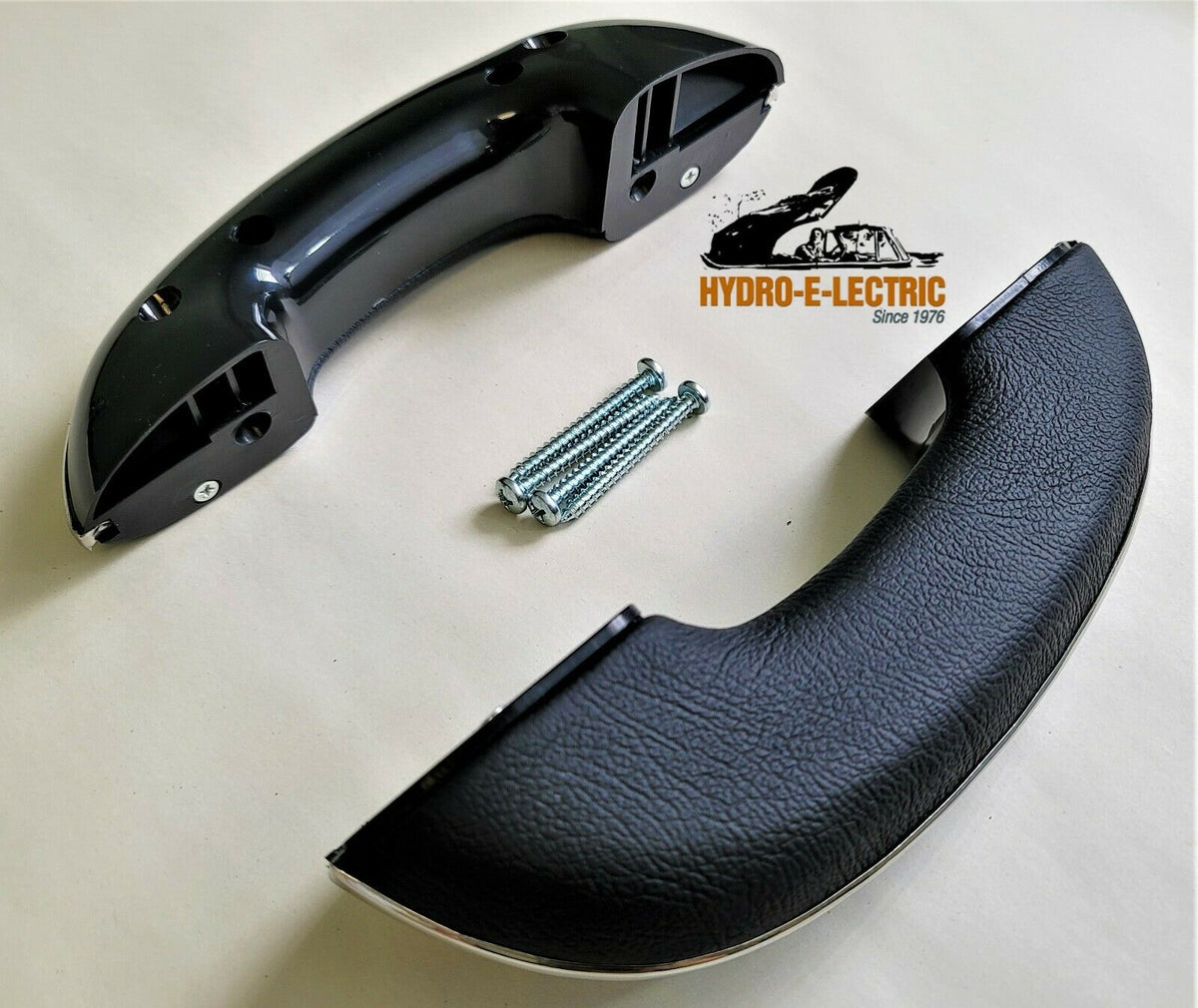 1955 Chevy Rests Black Vinyl Upholstered Arm Rests, Pair. Fits 1955-1956 Chevrolet One ...