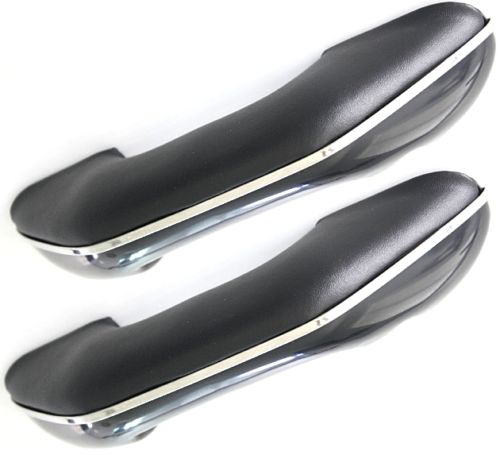 Black Vinyl Covered Arm Rests, Pair. Fits 1956-1966 Chevrolet Truck & C/K Series