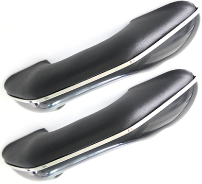 Black Vinyl Covered Arm Rests, Pair. Fits 1956-1966 Chevrolet Truck & C/K Series