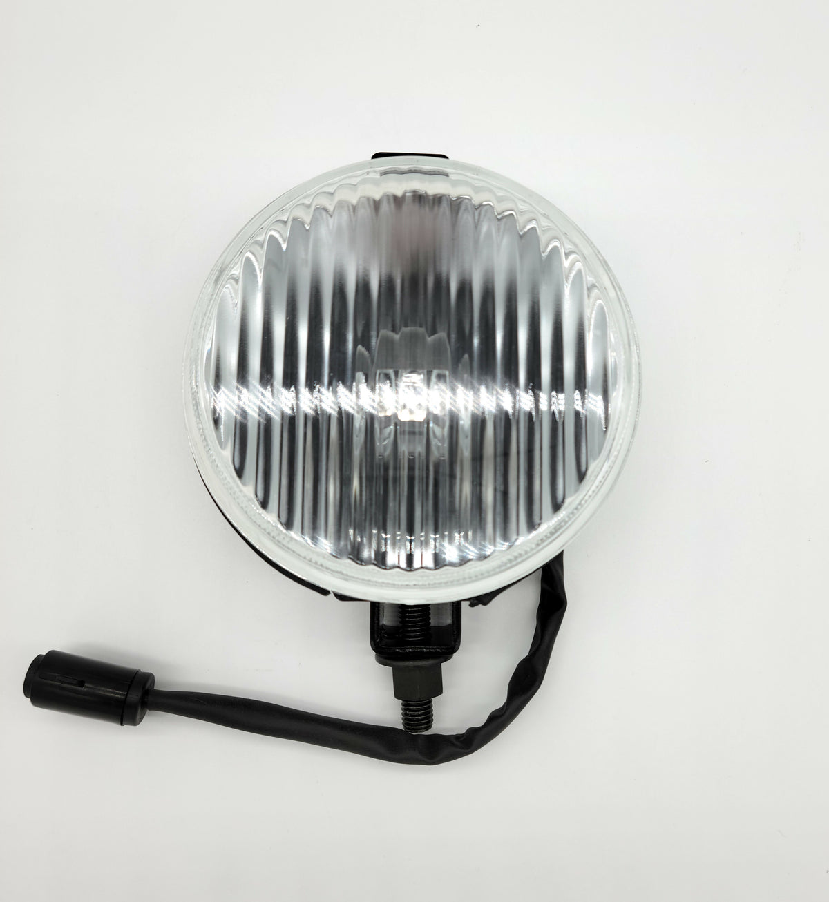 Fog Light Assembly with Bulb, Clear Ribbed Glass, Pair.  E7ZZ-15200