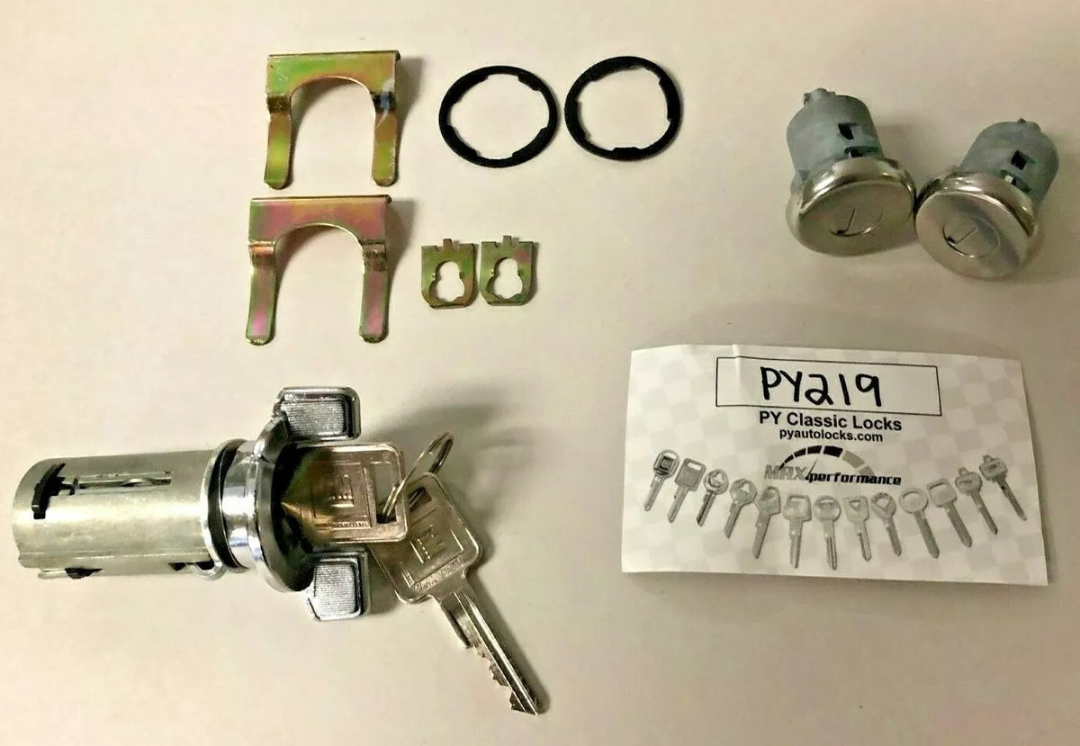 Ignition & Door Lock set- GM Keys, 1971-1978 Chevrolet, Pontiac, Oldsmobile Full Size PY219