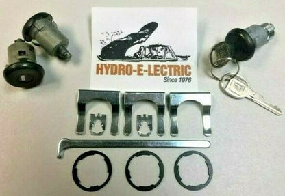 Door and Trunk Lock Set, Black - with GM Keys, PY303