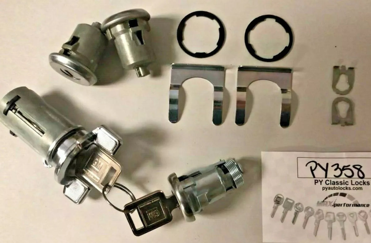 Ignition, Door, & Trunk Lock Set- GM Keys, One Key System, PY358