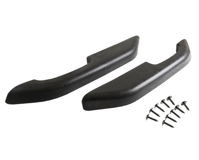 Black Interior Door Pull Armrests – Fits 1987–1991 Ford F-Series & Bronco