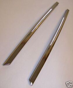 Quarter Window Chrome Retainer Sash, Pair 1968-1972 GM A Body 2 Door